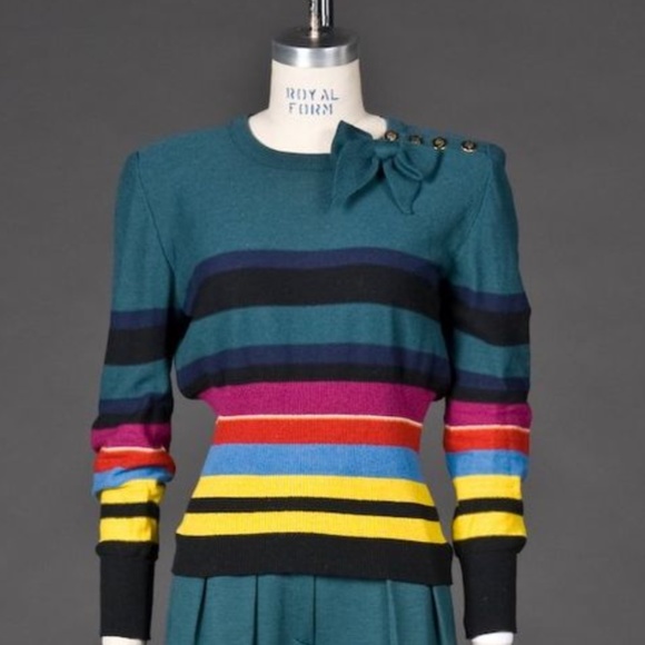 Sonia Rykiel Paris Vintage Stripe sweater XS - Picture 10 of 10
